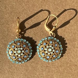 Beautiful small opal green earrings